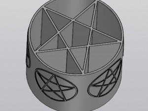 Pentagram planter 3D-printmodel
