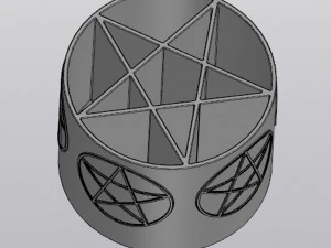 पेंटाग्राम प्लांटर 3D प्रिंट मॉडल