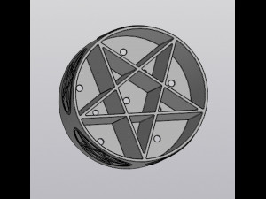Pentagram planter 3D-printmodel