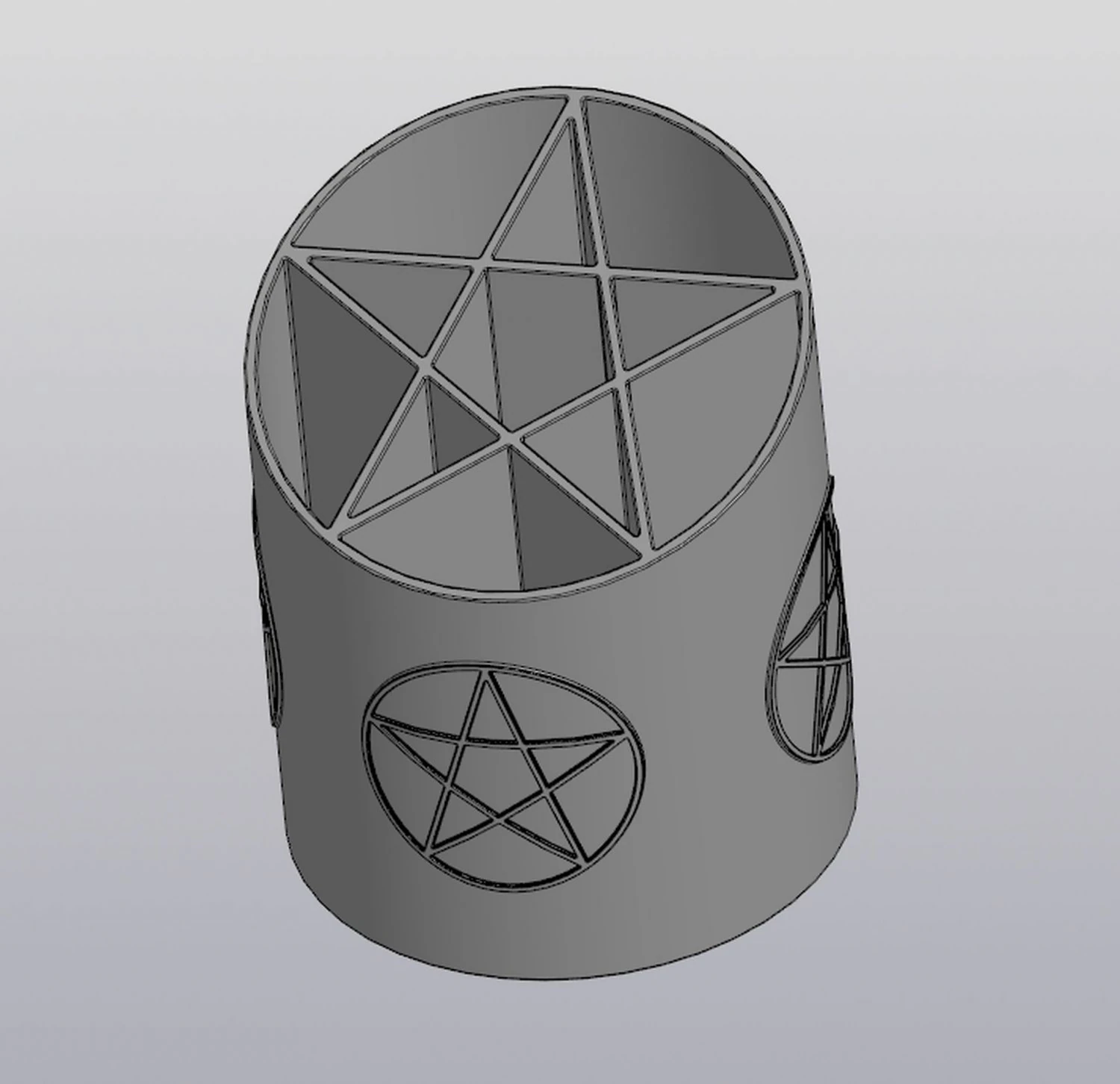 Pentagram penholder 3D Print Model .c4d .max .obj .3ds .fbx .stl .blend 
