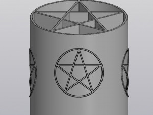 Pentagram penholder 3D 打印模型