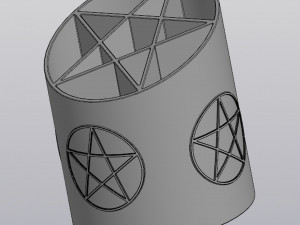 Pentagram penholder 3D 打印模型