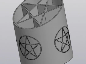 Pentagram penholder 3D Print Model