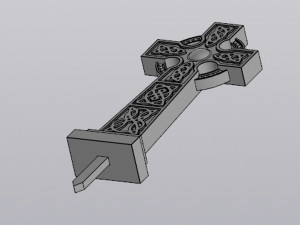 Celtic cross Planter Decoration 3D प्रिंट मॉडल