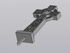 Celtic cross Planter Decoration 3D Print Model
