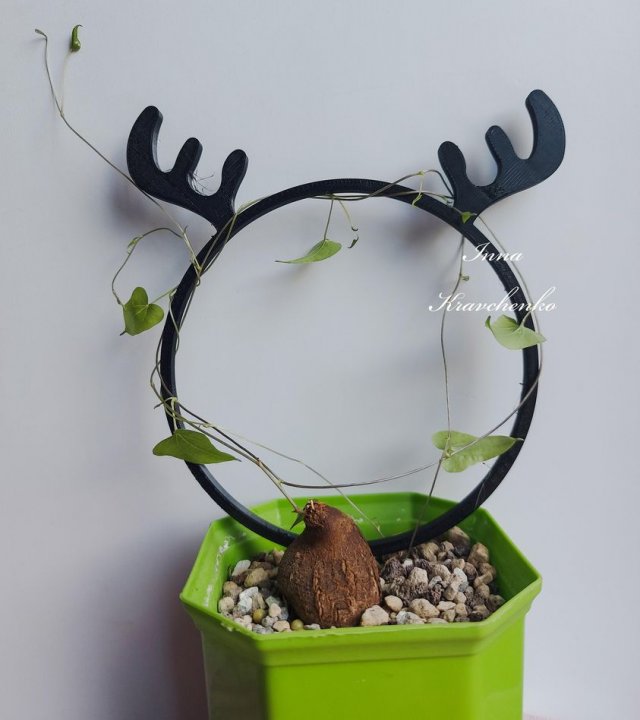 Trellis Deer Planter Decoration 3D Baskı Modeli .c4d .max .obj .3ds .fbx .stl .blend 