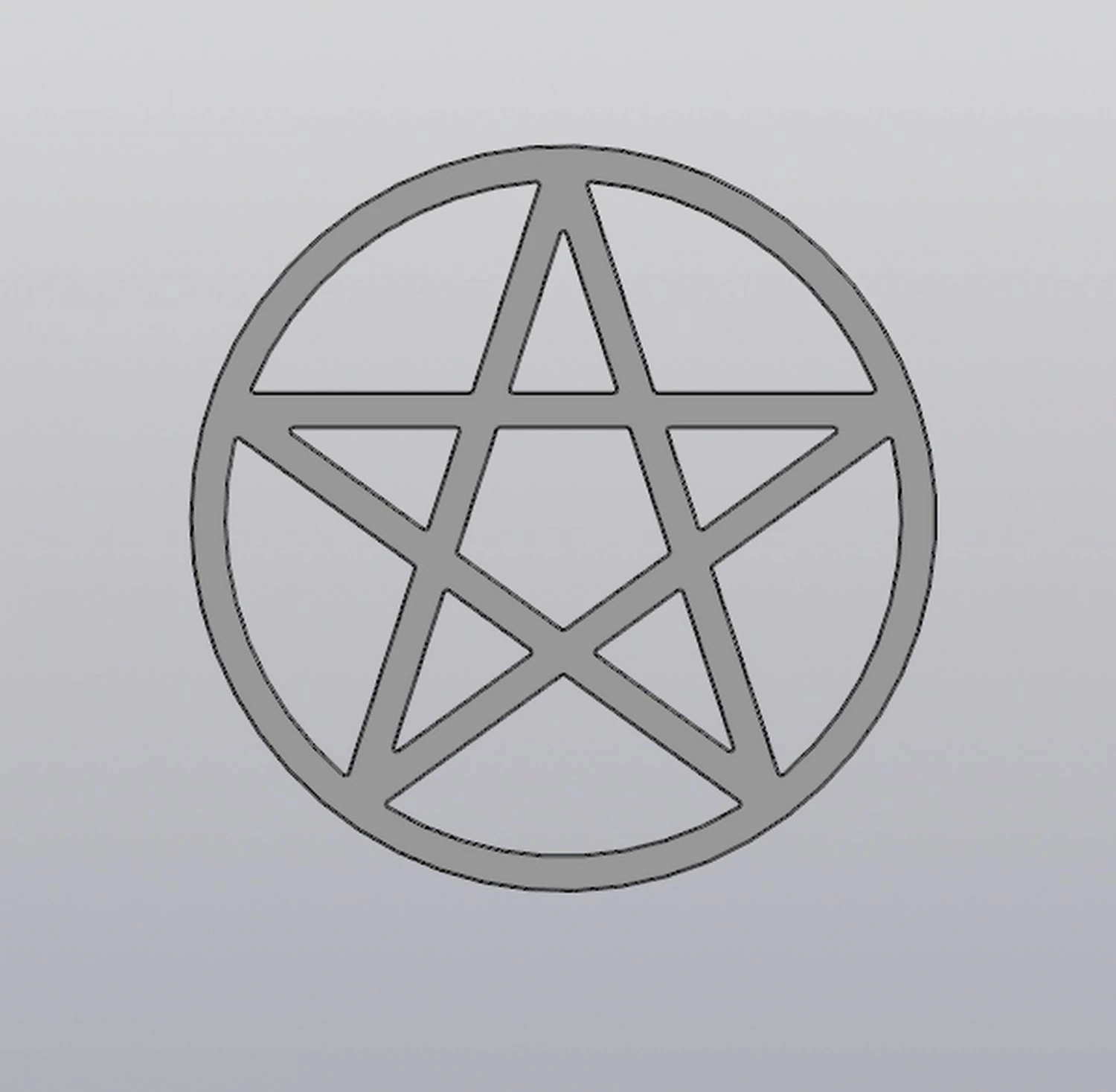 Cup coaster Pentagram 3D Print Model .c4d .max .obj .3ds .fbx .stl .blend 