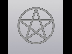 Cup coaster Pentagram Model do druku 3D