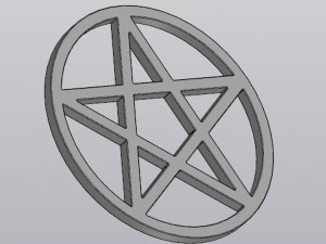 Cup coaster Pentagram 3D 打印模型