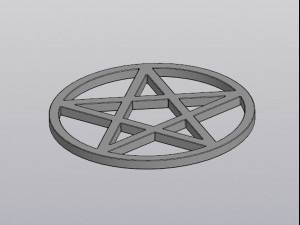 Cup coaster Pentagram 3D 打印模型