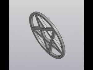 Cup coaster Pentagram 3D Print Model