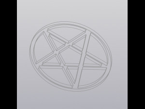 Cup coaster Pentagram 3D 打印模型