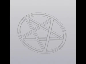 Cup coaster Pentagram 3D Print Model