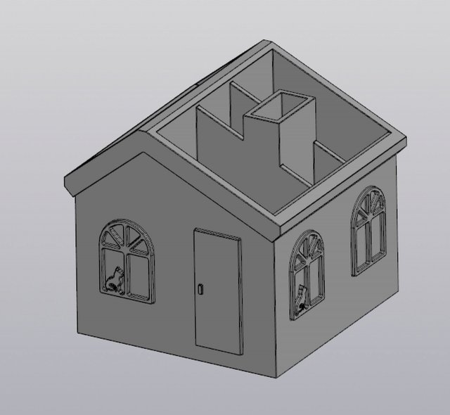 Penholder Organizer House Modelo de impresión 3D .c4d .max .obj .3ds .fbx .stl .blend 