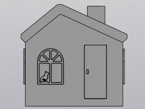 Penholder Organizer House Modelo de impresión 3D