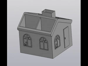 Penholder Organizer House 3D Print Model