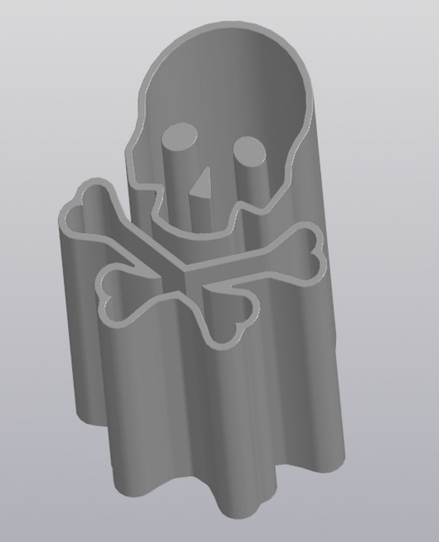 Skull and Bones Penholder Modello di stampa 3D .c4d .max .obj .3ds .fbx .stl .blend