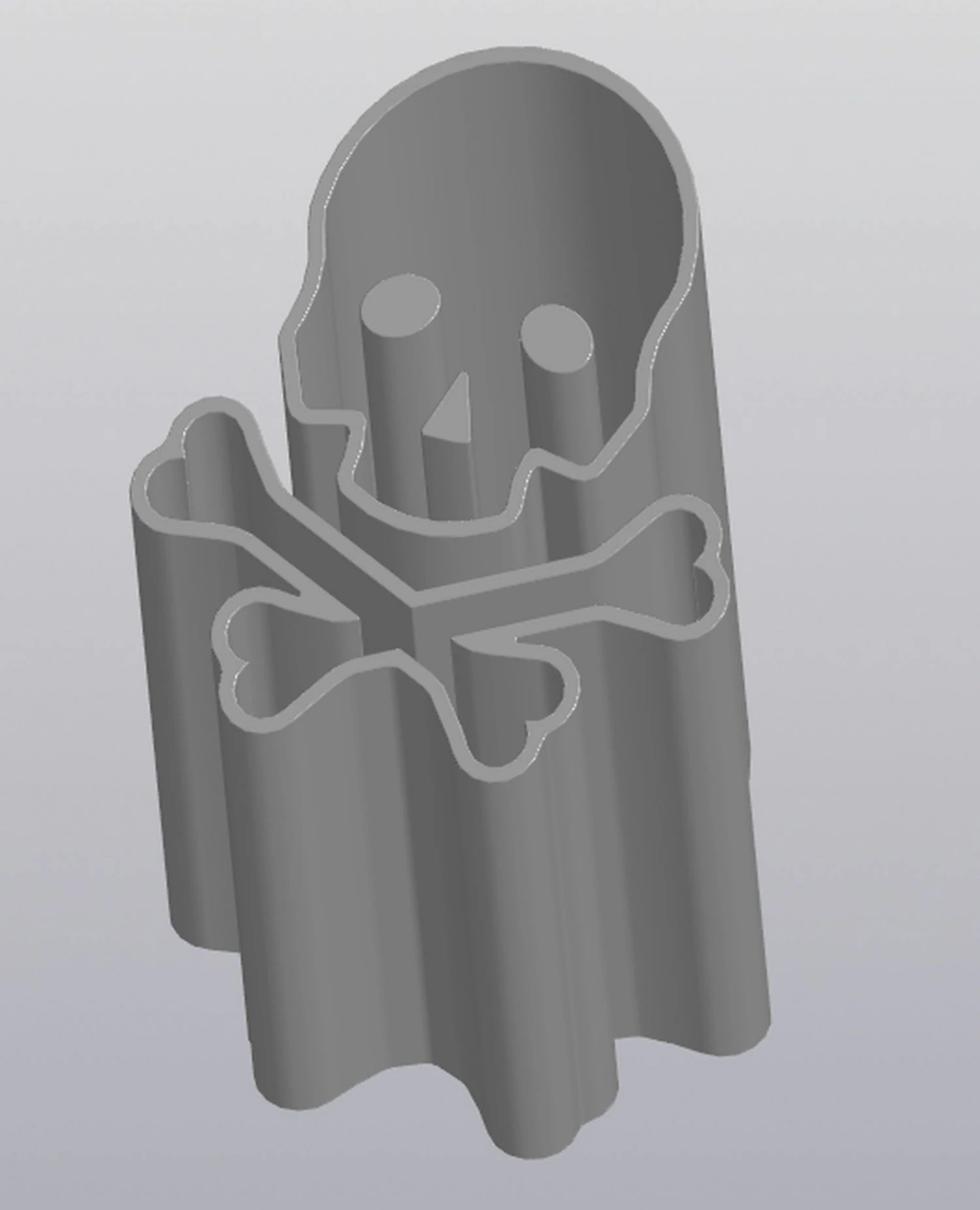 Skull and Bones Penholder 3D Print Model .c4d .max .obj .3ds .fbx .stl .blend 