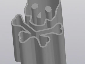Portapenne con teschio e ossa Modello di stampa 3D
