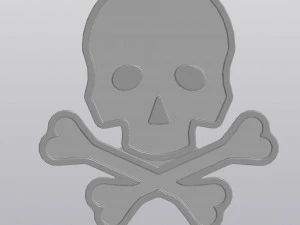 Skull and Bones Penholder 3D Print Model