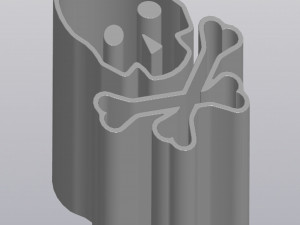 Skull and Bones Penholder 3Dプリントモデル