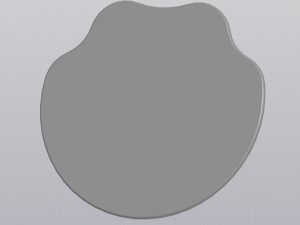 Cup coaster Paw print 3D Принт Модель
