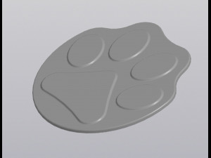 Cup coaster Paw print 3D Принт Модель