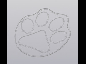 Cup coaster Paw print 3D Принт Модель