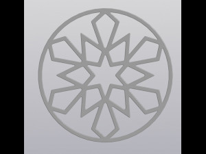 Set 2 Cup coaster Snowflake 3D Принт Модель