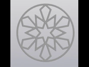 Set 2 Cup coaster Snowflake 3D Print Model