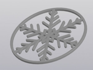 Set 2 Cup coaster Snowflake 3D Принт Модель