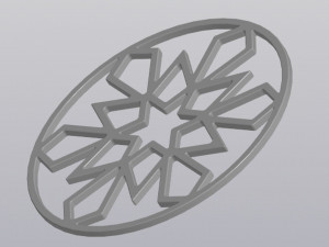 Set 2 Cup coaster Snowflake 3D Принт Модель