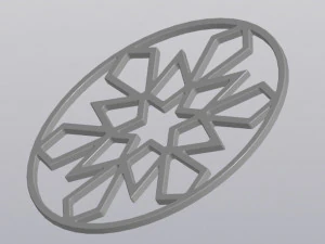 Set 2 Cup coaster Snowflake 3D Print Model
