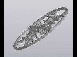 Set 2 Cup coaster Snowflake 3D Принт Модель