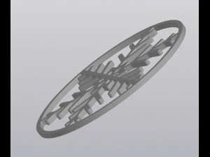 Set 2 Cup coaster Snowflake 3D Print Model