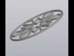 Set 2 Cup coaster Snowflake 3D Принт Модель