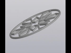 Set 2 Cup coaster Snowflake 3D Print Model