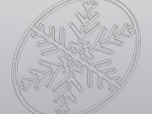 Set 2 Cup coaster Snowflake 3D Принт Модель