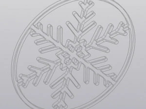Set 2 Cup coaster Snowflake 3D Print Model
