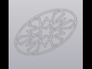 Set 2 Cup coaster Snowflake 3D Принт Модель