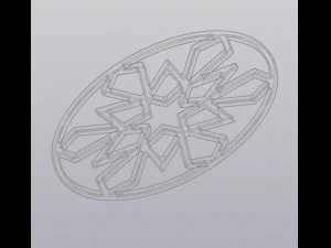 Set 2 Cup coaster Snowflake 3D Print Model