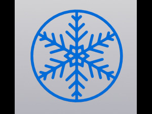 Set 2 Cup coaster Snowflake Modelo de impresión 3D