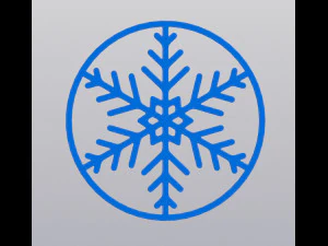 Zestaw 2 podkładek pod kubek w kształcie płatka śniegu Model do druku 3D