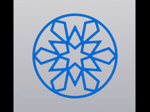 Set 2 Cup coaster Snowflake 3D Принт Модель
