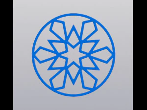 Set 2 Cup coaster Snowflake 3D Print Model