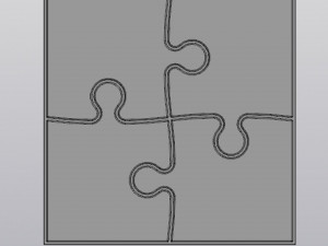 Cup coaster Puzzle 3Dプリントモデル