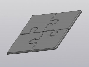 Cup coaster Puzzle 3Dプリントモデル