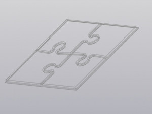 Cup coaster Puzzle 3Dプリントモデル