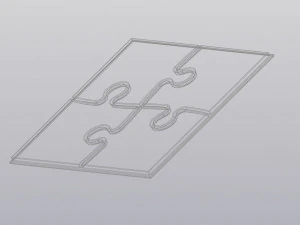 कप कोस्टर पहेली 3D प्रिंट मॉडल