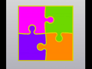 Cup coaster Puzzle Modelo de impresión 3D